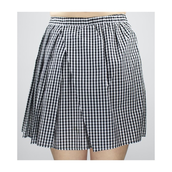 No21 Small Black And White Gingham Tennis Skirt - Picture 3 of 4